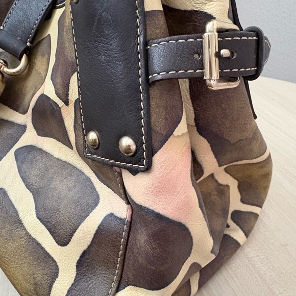 Dooney & Bourke Tan and Brown Giraffe Shoulder Bag - Picture 5 of 6